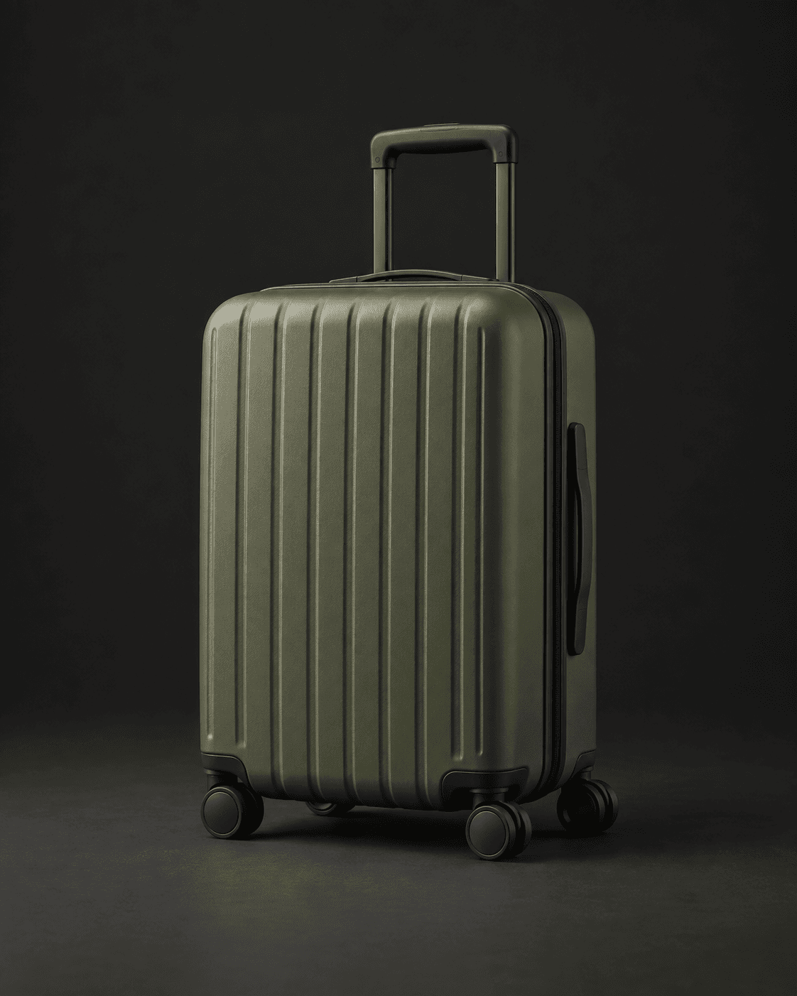 Olive cabin suitcase, an illustrative Roam product